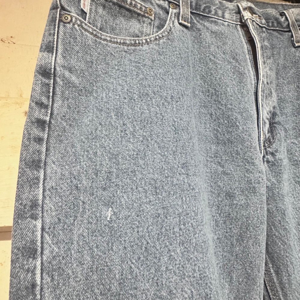 Men's Carhartt Blue Jeans Work Pants 38x30 B480 DPS Traditional‎ Fit VGC - 1 - Picture 3 of 10